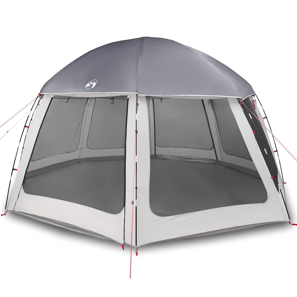 vidaXL Pool Tent with Removable Fly & Mesh Walls Grey 510x510 cm 2