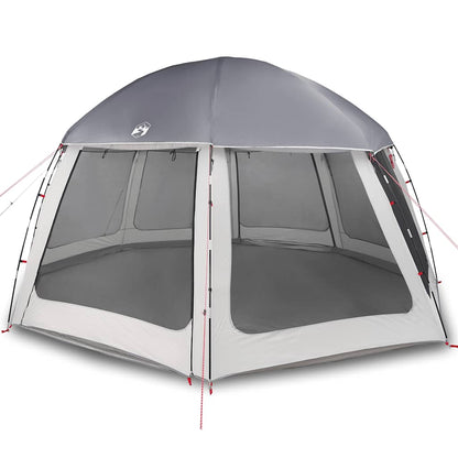 vidaXL Pool Tent with Removable Fly & Mesh Walls Grey 510x510 cm 2