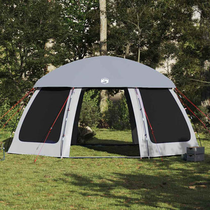 vidaXL Pool Tent with Removable Fly & Mesh Walls Grey 510x510 cm 4