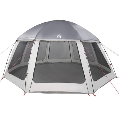 vidaXL Pool Tent with Removable Fly & Mesh Walls Grey 510x510 cm 5