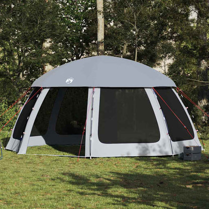 vidaXL Pool Tent with Removable Fly & Mesh Walls Grey 510x510 cm 1