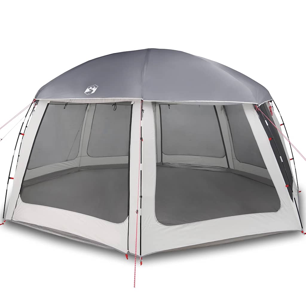 vidaXL Pool Tent with Removable Fly & Mesh Walls Grey 612x612 cm 2