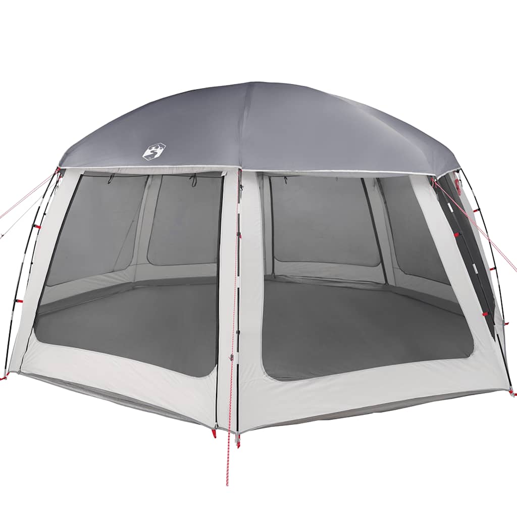 vidaXL Pool Tent with Removable Fly & Mesh Walls Grey 612x612 cm 3