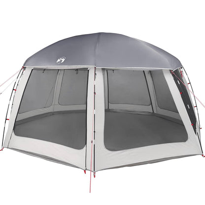 vidaXL Pool Tent with Removable Fly & Mesh Walls Grey 612x612 cm 3
