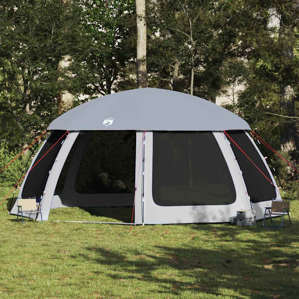 vidaXL Pool Tent with Removable Fly & Mesh Walls Grey 612x612 cm 1