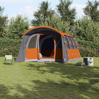 vidaXL Family Tent with Roof Grey and Orange 576 x 325 x 213 cm 1