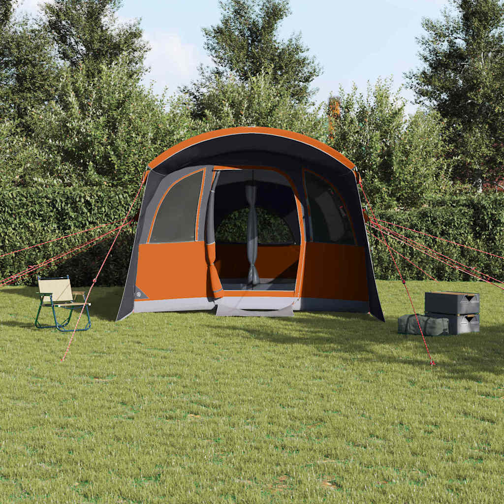 vidaXL Family Tent with Roof Grey and Orange 576 x 325 x 213 cm 3