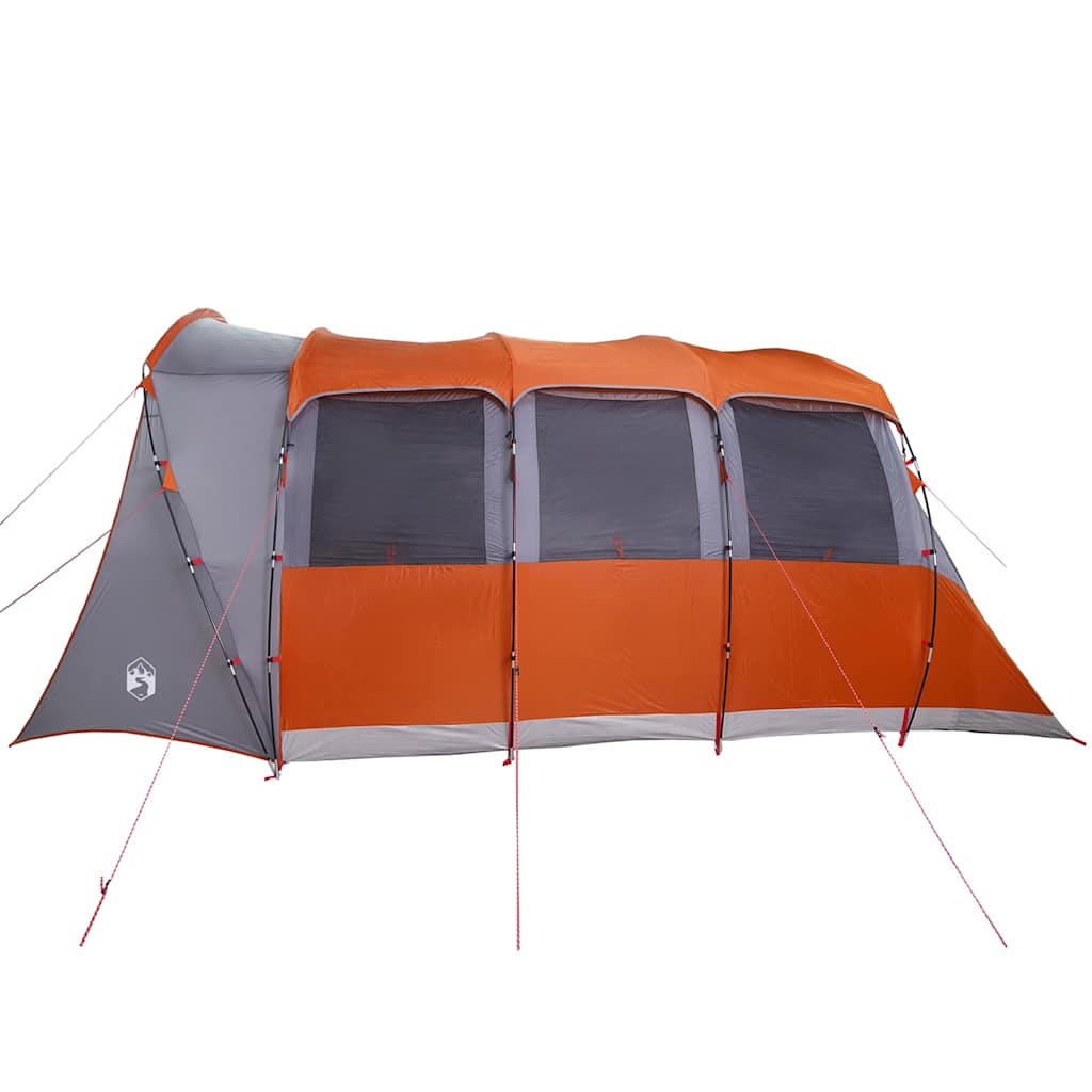 vidaXL Family Tent with Roof Grey and Orange 576 x 325 x 213 cm 5