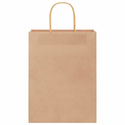 Paper Bags with Handles 250 pcs Width 26 cm Brown 35 cm 12 cm
