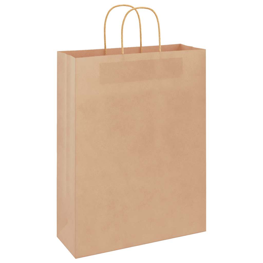 Paper Bags with Handles 250 pcs Width 32 cm Brown 42 cm 12 cm