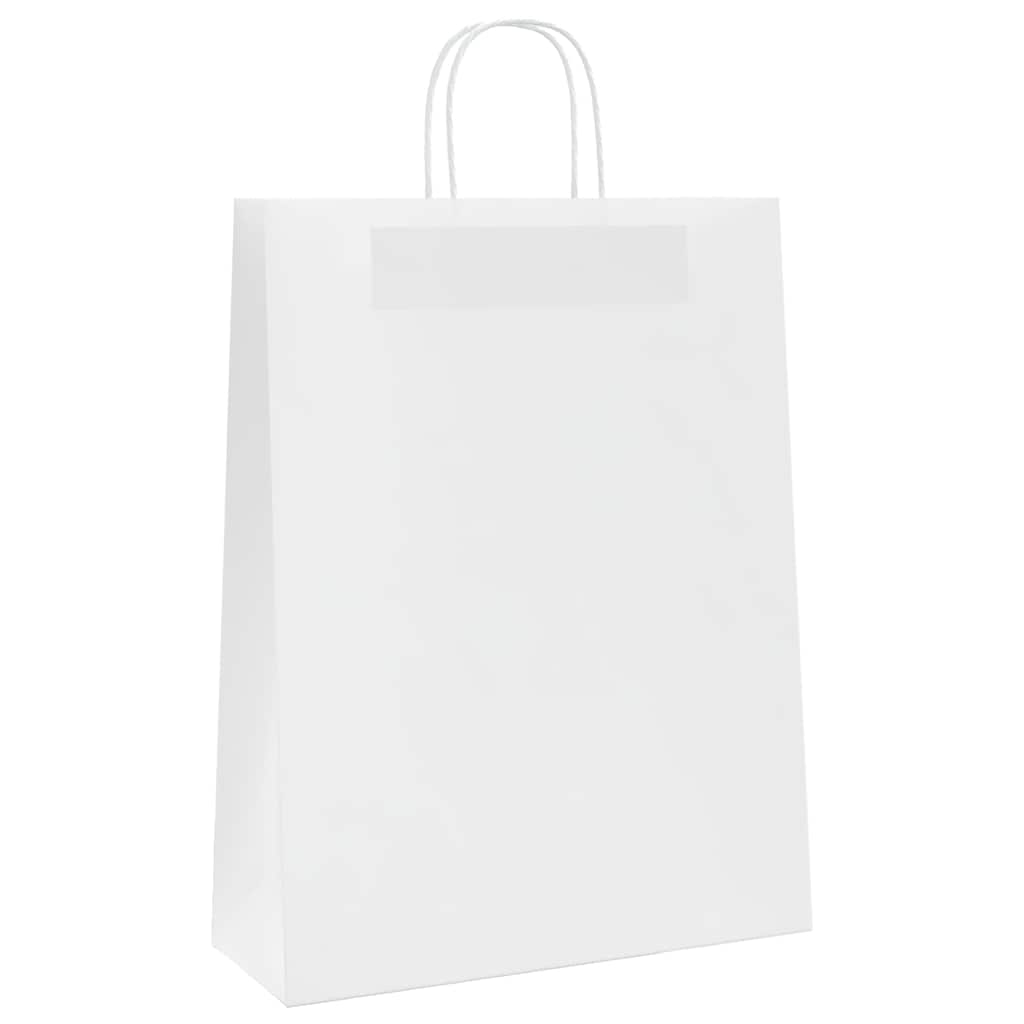 Paper Bags with Handles 250 pcs Width 32 cm White 42 cm 12 cm