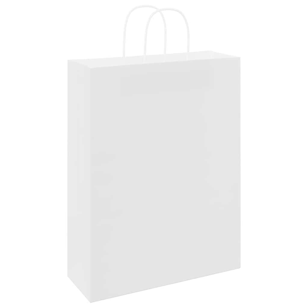 Paper Bags with Handles 250 pcs Width 32 cm White 42 cm 12 cm