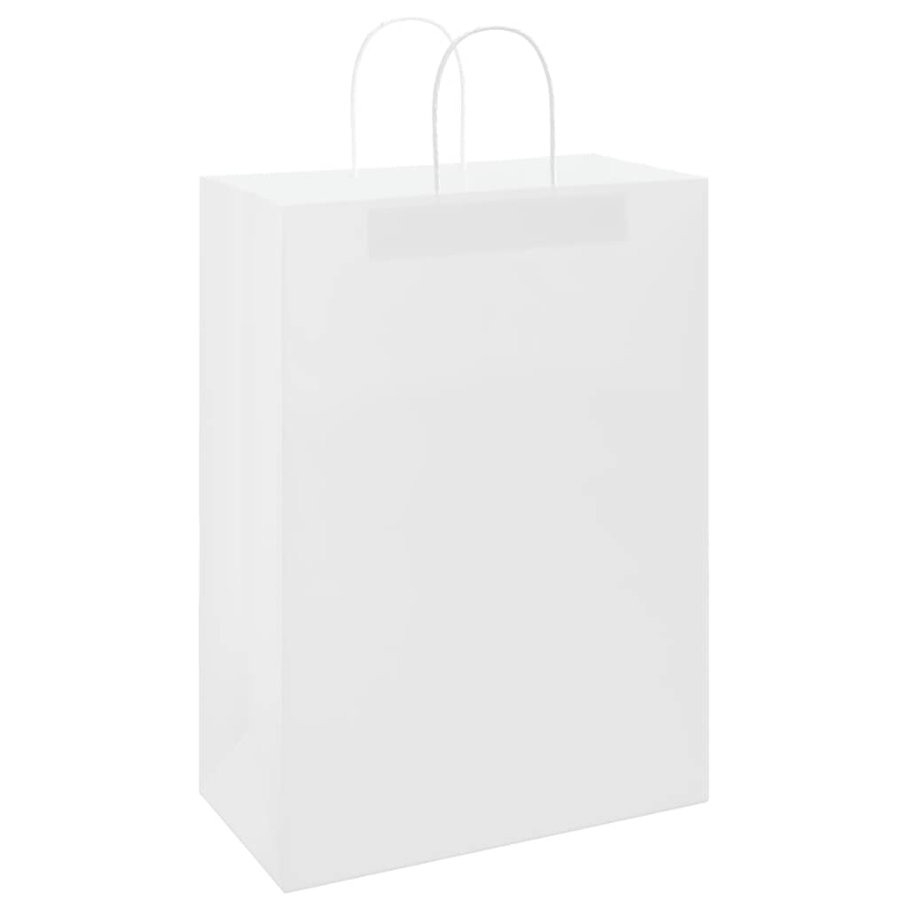 Paper Bags with Handles 250 pcs Width 32 cm White 44 cm 17 cm