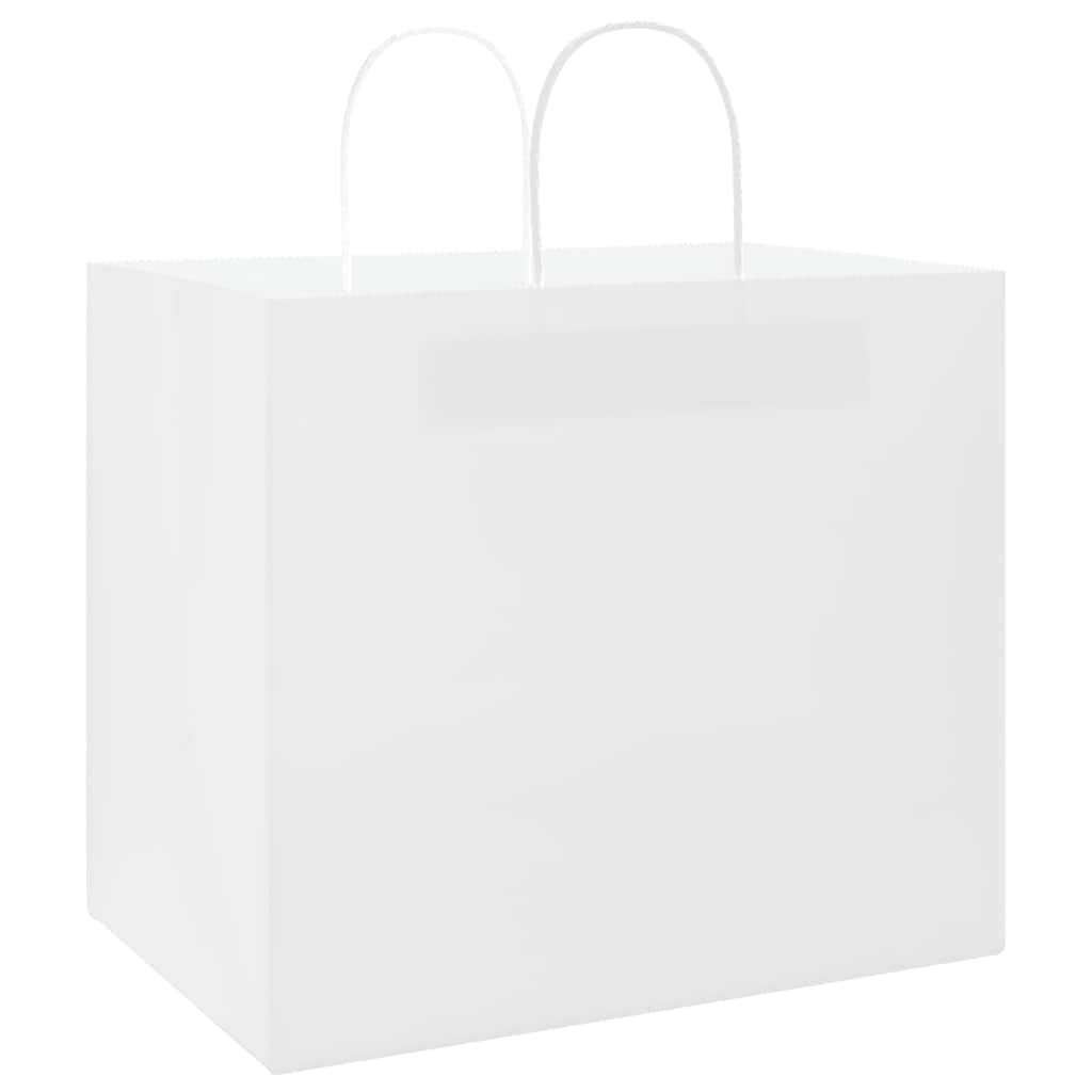 Paper Bags with Handles 250 pcs Width 32 cm White 28 cm 22 cm