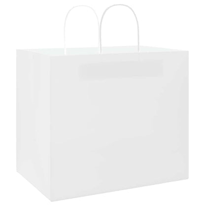 Paper Bags with Handles 250 pcs Width 32 cm White 28 cm 22 cm