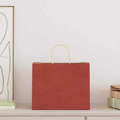 Paper Bags with Handles 250 pcs Width 32 cm Red 24 cm 22 cm