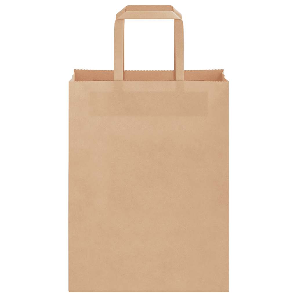 Paper Bags with Handles 250 pcs Depth 11 cm Brown 28 cm