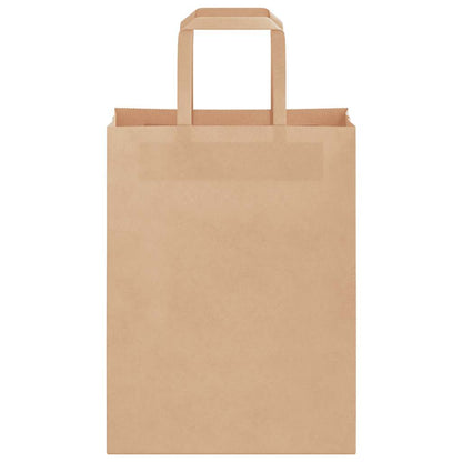 Paper Bags with Handles 250 pcs Depth 11 cm Brown 28 cm