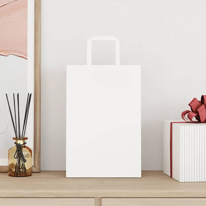Paper Bags with Handles 250 pcs Depth 11 cm White 31 cm