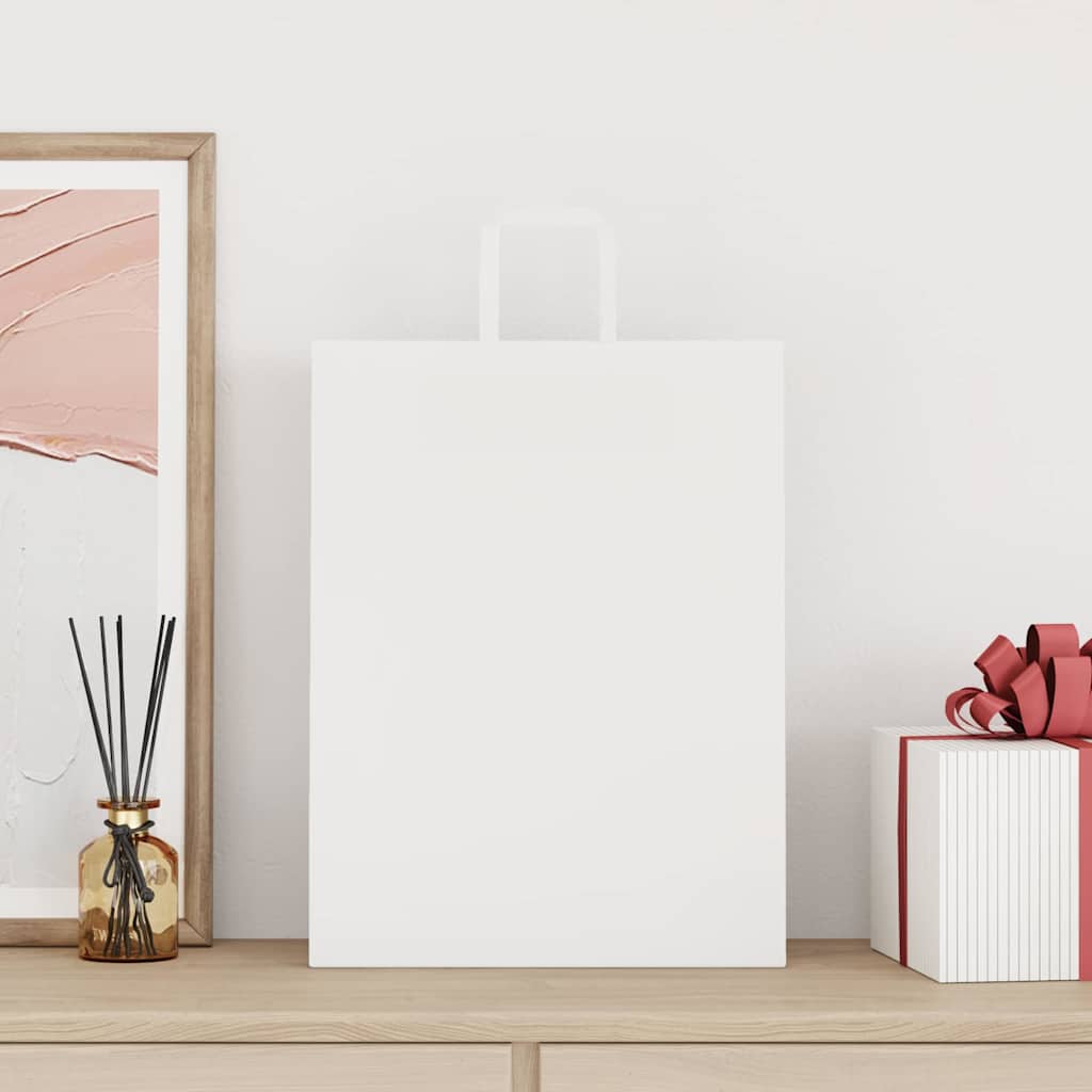 Paper Bags with Handles 250 pcs Depth 12 cm White 32 cm 42 cm
