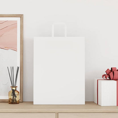 Paper Bags with Handles 250 pcs Depth 12 cm White 32 cm 42 cm