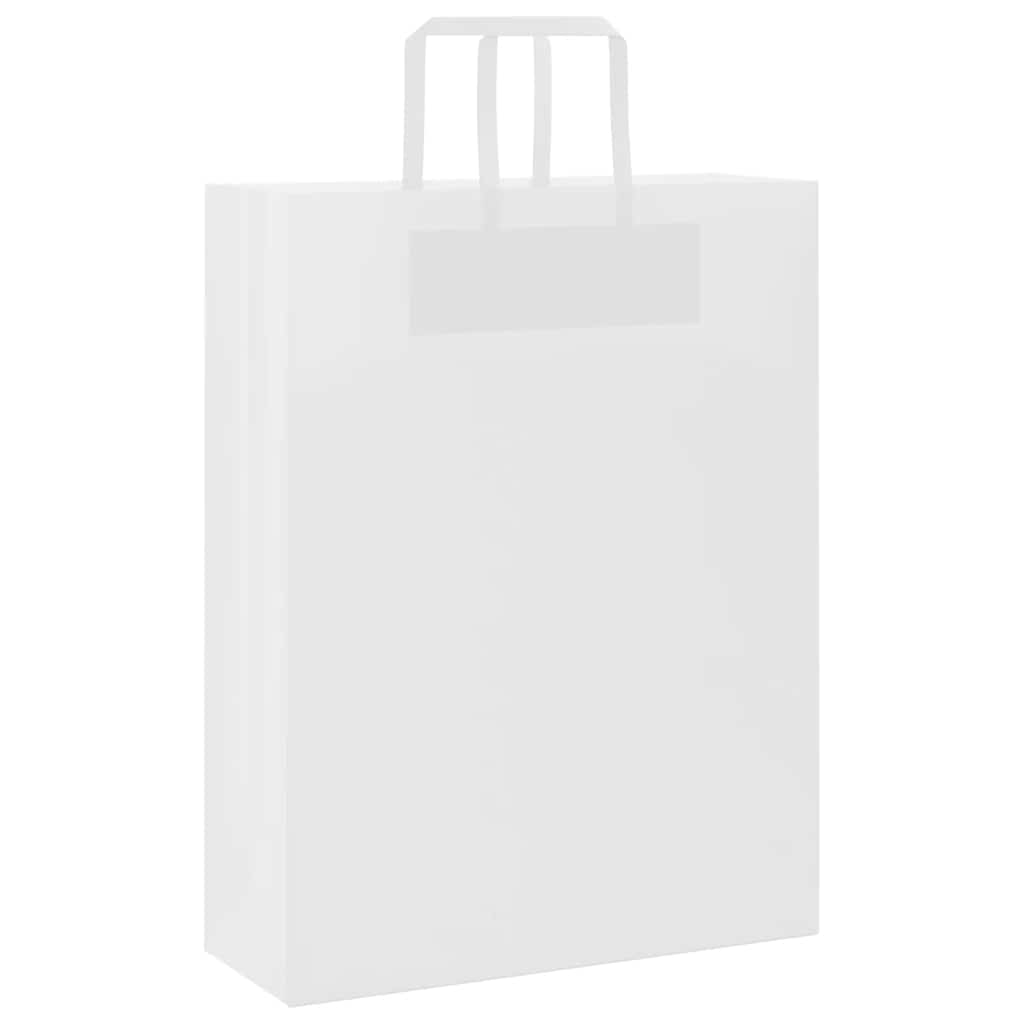 Paper Bags with Handles 250 pcs Depth 12 cm White 32 cm 42 cm