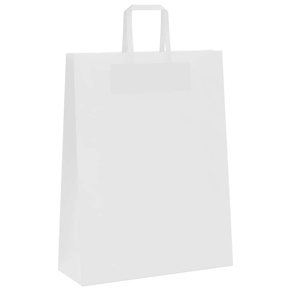 Paper Bags with Handles 250 pcs Depth 12 cm White 32 cm 42 cm