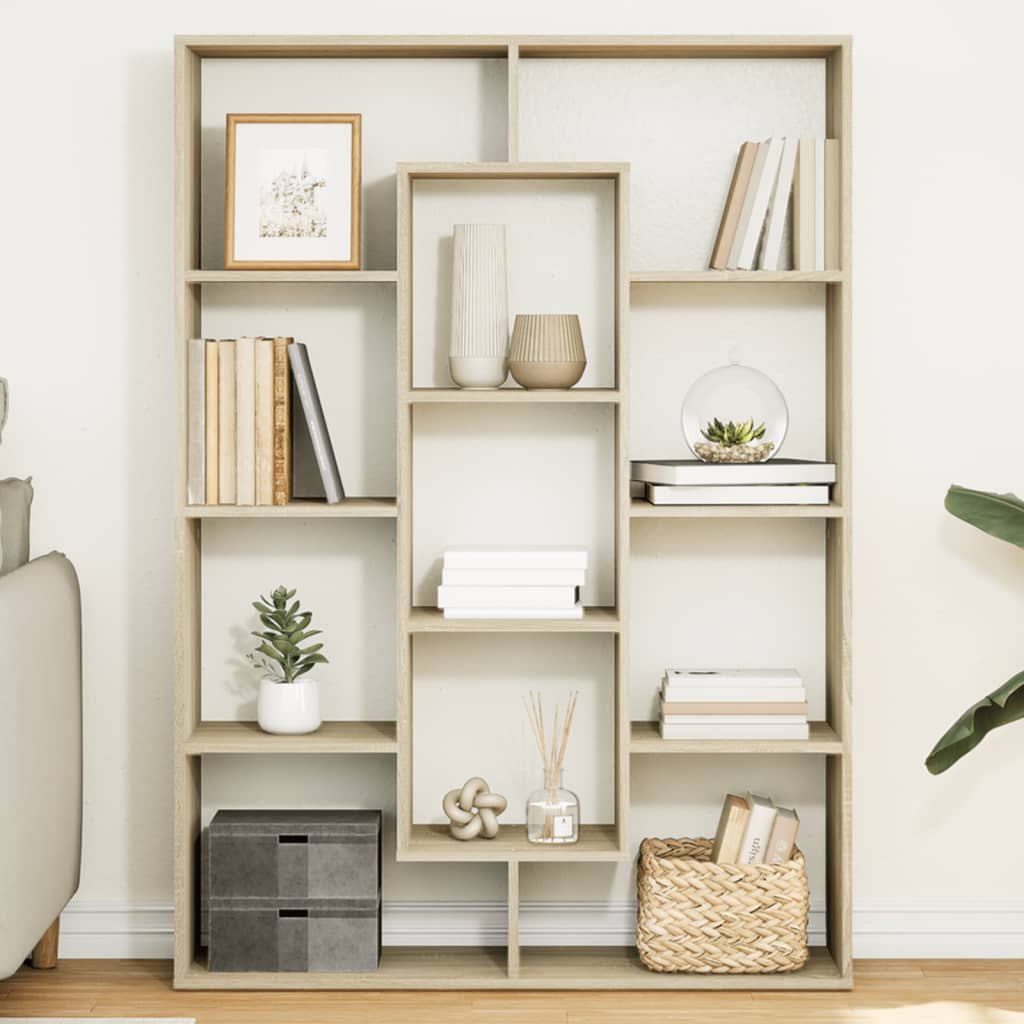 Book Cabinet Engineered Wood Width 102 cm Sonoma oak 143 cm