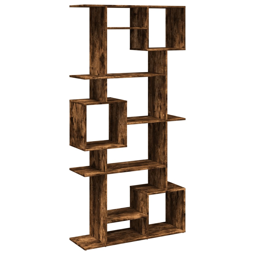 vidaXL Book Cabinet Smoked Oak 92x29x188 cm Engineered Wood 2