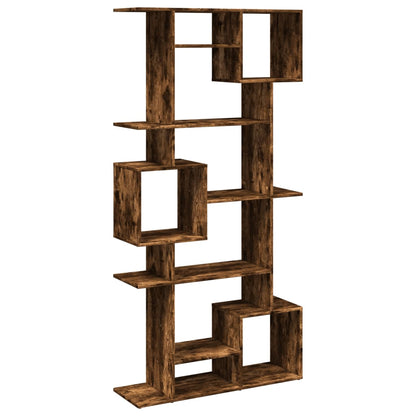 vidaXL Book Cabinet Smoked Oak 92x29x188 cm Engineered Wood 2