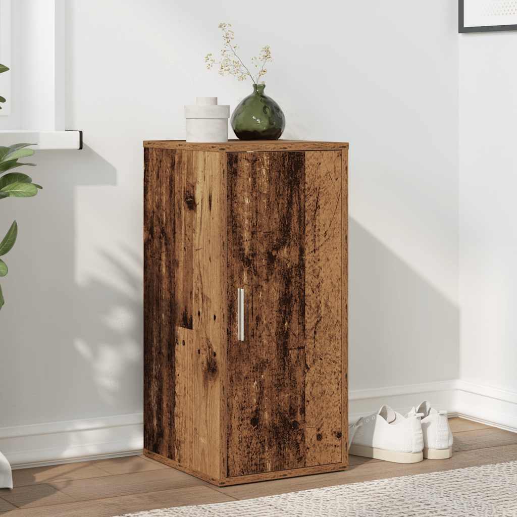 Shoe Cabinet 32x35x70 cm Engineered Wood Old wood Shoe cabinet with door