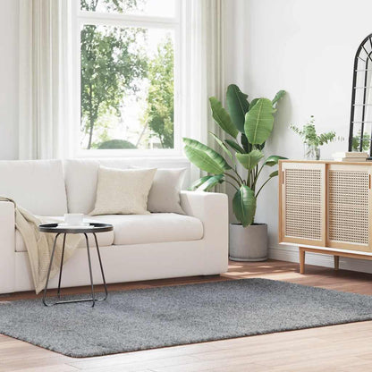 Shaggy Rug High Pile NAVARRA Polyester Light Grey 160 x 230 cm
