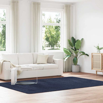 Shaggy Rug High Pile NAVARRA Polyester Navy 200 x 290 cm