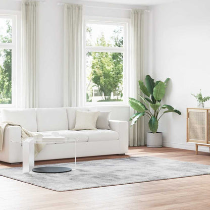 Shaggy Rug High Pile NAVARRA Polyester Silver Grey 200 x 290 cm