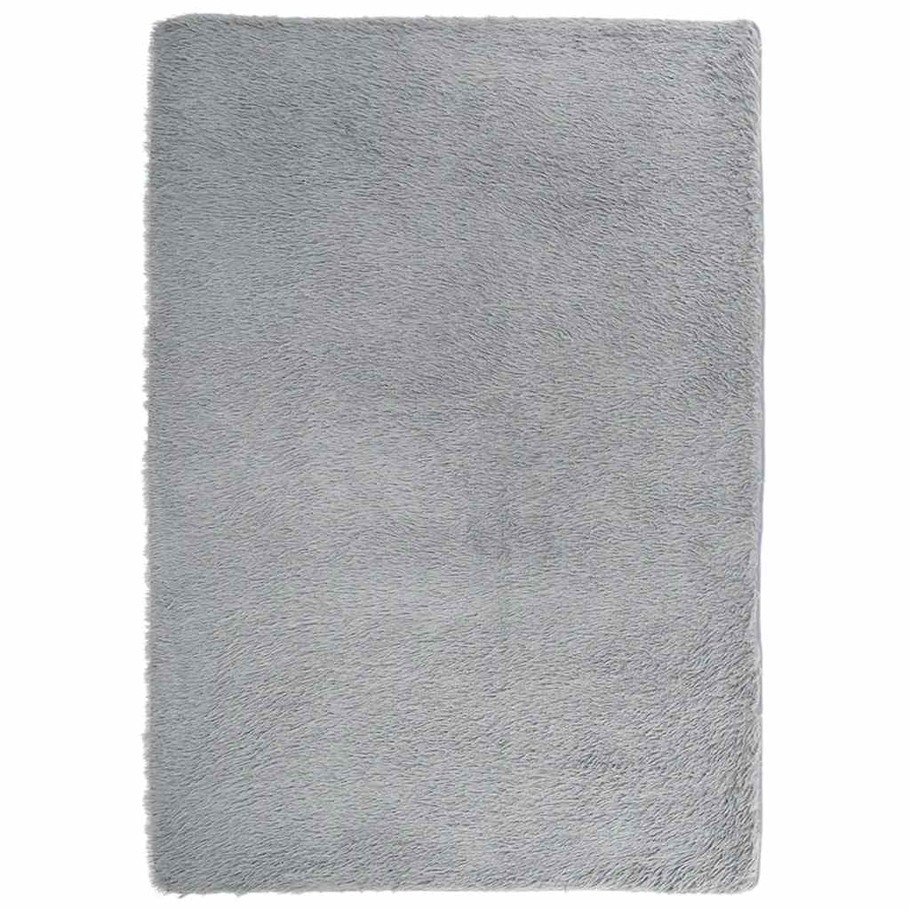 Shaggy Rug High Pile NAVARRA Polyester Light Grey 240 x 340 cm