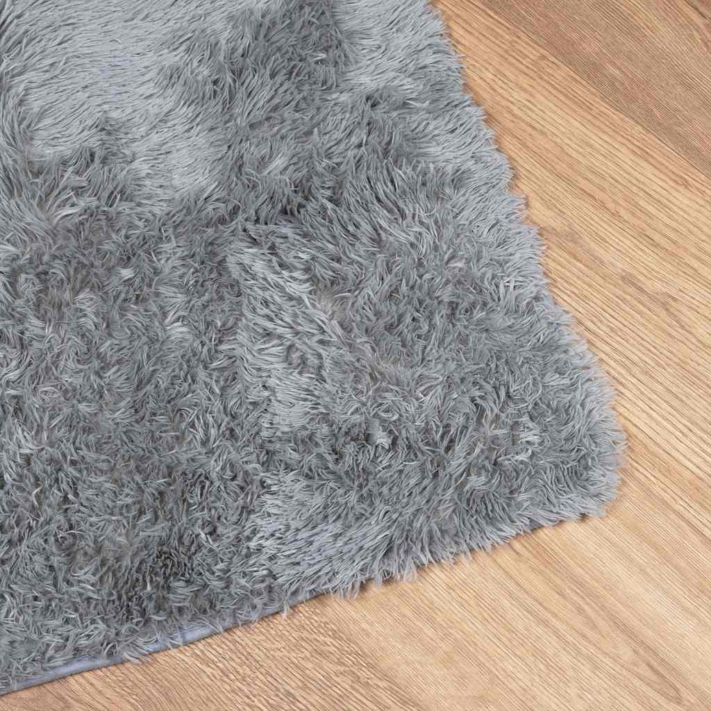 Shaggy Rug High Pile NAVARRA Polyester Light Grey 240 x 340 cm