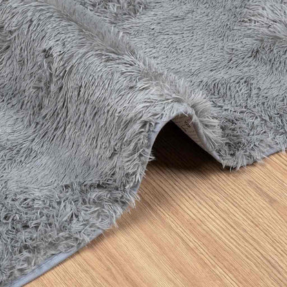 Shaggy Rug High Pile NAVARRA Polyester Light Grey 240 x 340 cm