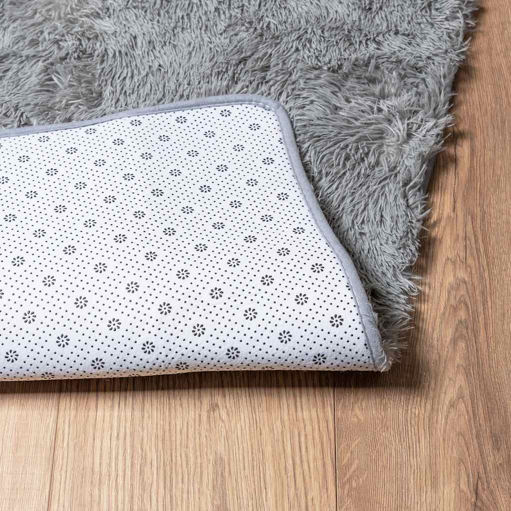 Shaggy Rug High Pile NAVARRA Polyester Light Grey 240 x 340 cm
