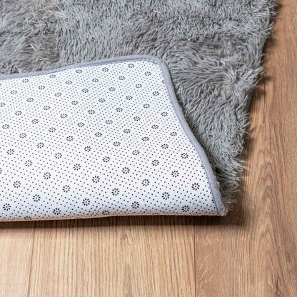 Shaggy Rug High Pile NAVARRA Polyester Light Grey 240 x 340 cm
