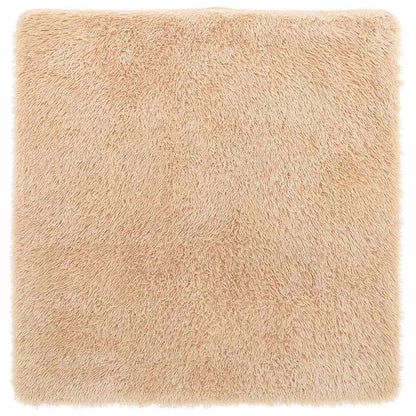 Shaggy Rug High Pile NAVARRA Polyester Beige 160 x 160 cm
