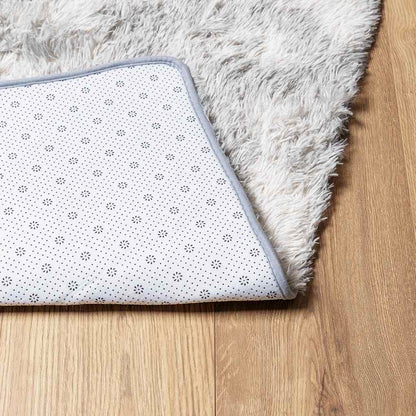 Shaggy Rug High Pile NAVARRA Polyester Silver Grey 240 x 240 cm