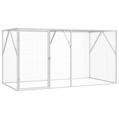 vidaXL Bird Cage Silver 208 x 102 x 108 cm 1