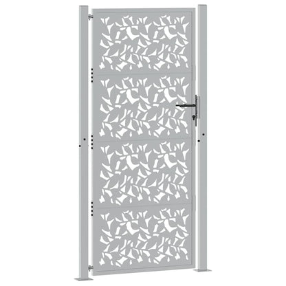 vidaXL Garden Gate 100x200 cm Weathering Steel Leaf Design 3