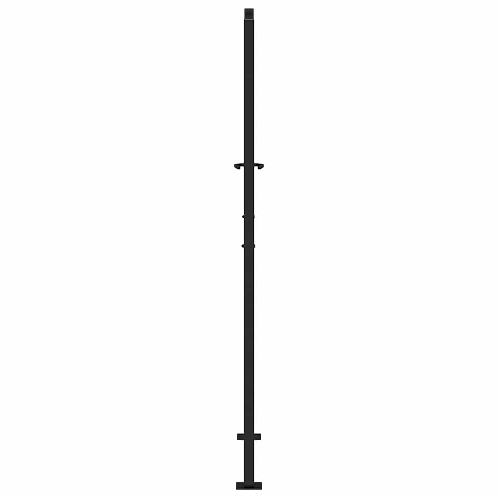 vidaXL Garden Gate Black 100x175 cm Steel Wave  Design 5