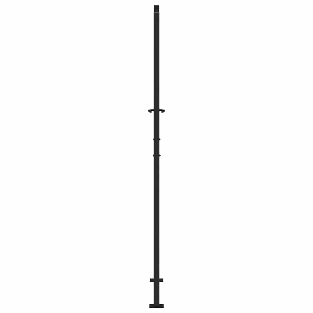 vidaXL Garden Gate Black 100x200 cm Steel Wave  Design 5