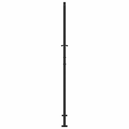 vidaXL Garden Gate Black 100x200 cm Steel Wave  Design 5
