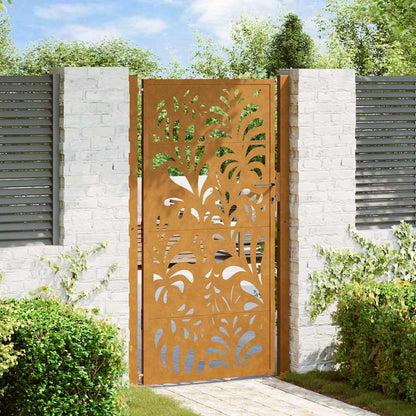 vidaXL Garden Gate 100x175 cm Weathering Steel Wave Design 1