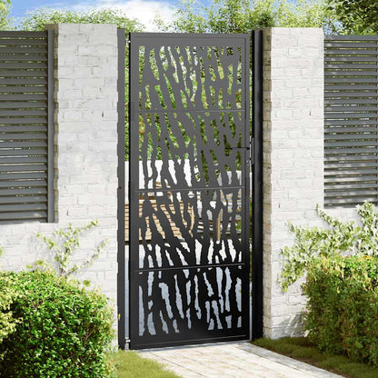 vidaXL Garden Gate Black Steel Steel/black 100 x 200 cm