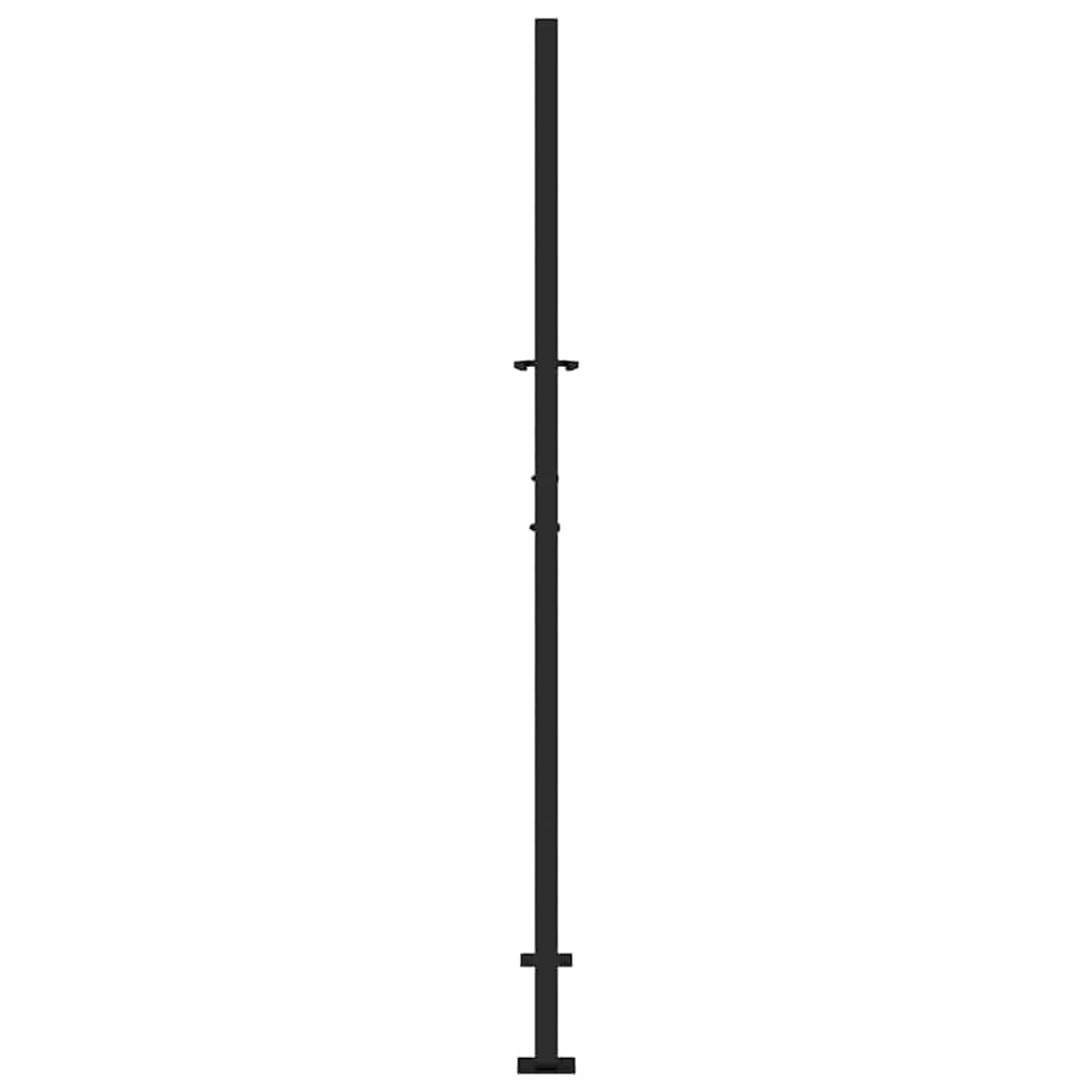 vidaXL Garden Gate Black 100x175 cm Steel Flame  Design 5