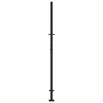 vidaXL Garden Gate Black 100x175 cm Steel Flame  Design 5